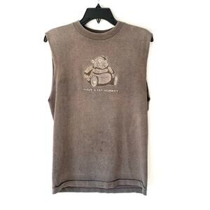 Vintage To The Edge Prime Cut Off T-shirt I Have a Fat Monkey Tank size small
